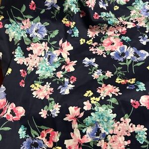 Talbots Black Floral Skirt